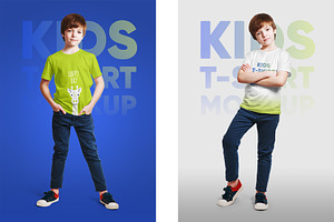 Mixed Kids T Shirt Mockups Vol2