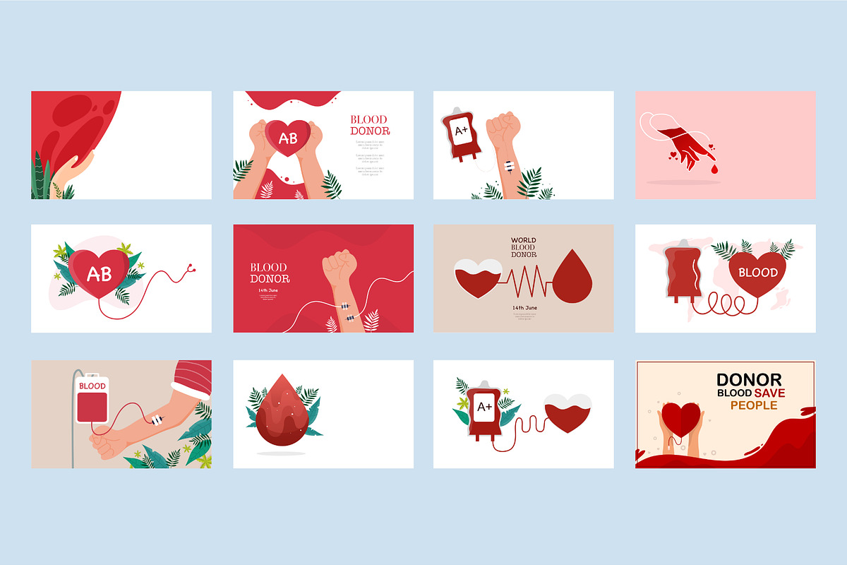 Blood donor day background bundle, a Seasonal Illustration by foxndeer (Photo 2 of 4)
