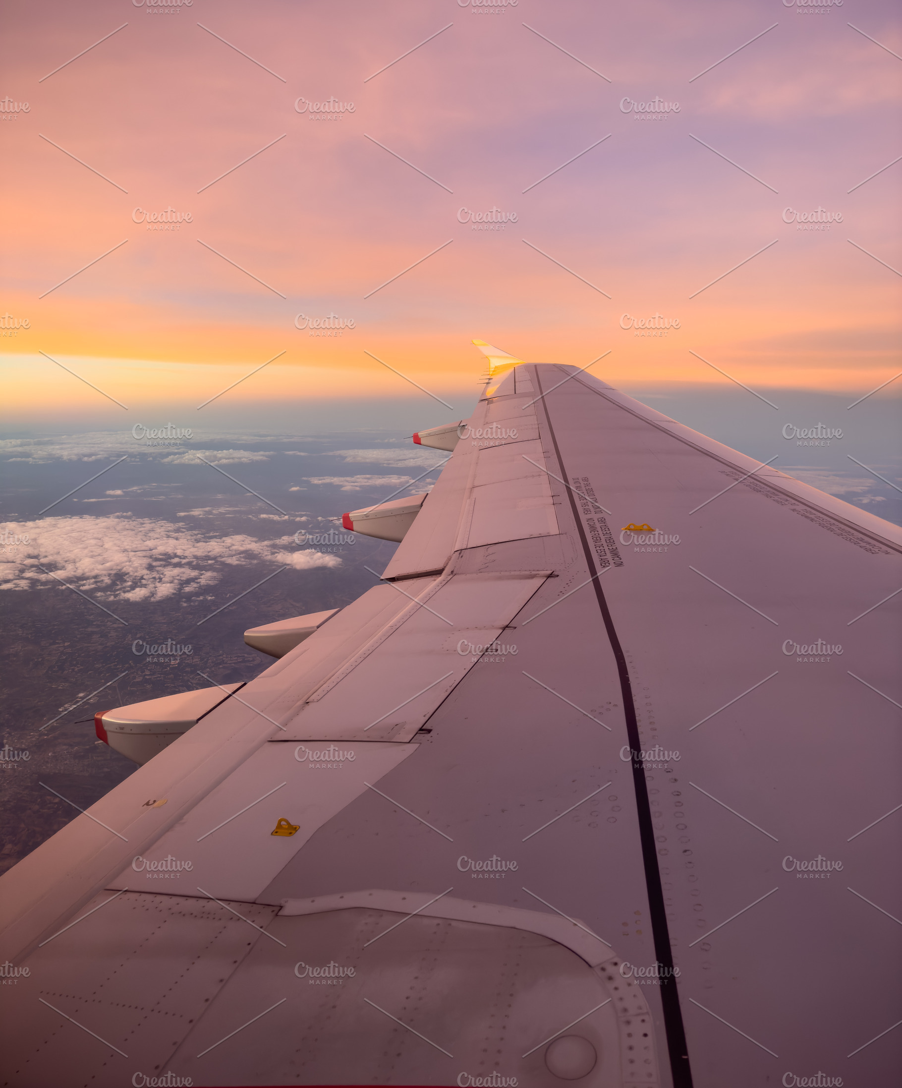 Airplane Wing At Altitude, a Transportation Photo by THP Creative