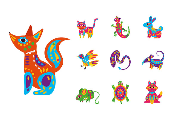 Mexico Alebrijes Illustration Set preview 2