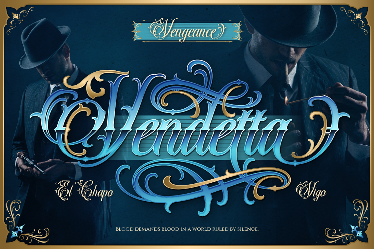 Bethinae, a Blackletter Font by Burntilldead (Photo 3 of 12)