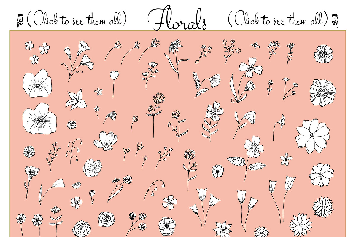 Vector Floral Kit - 250+ Elements, a Decorative Illustration by Doris Jetz (Photo 3 of 4)