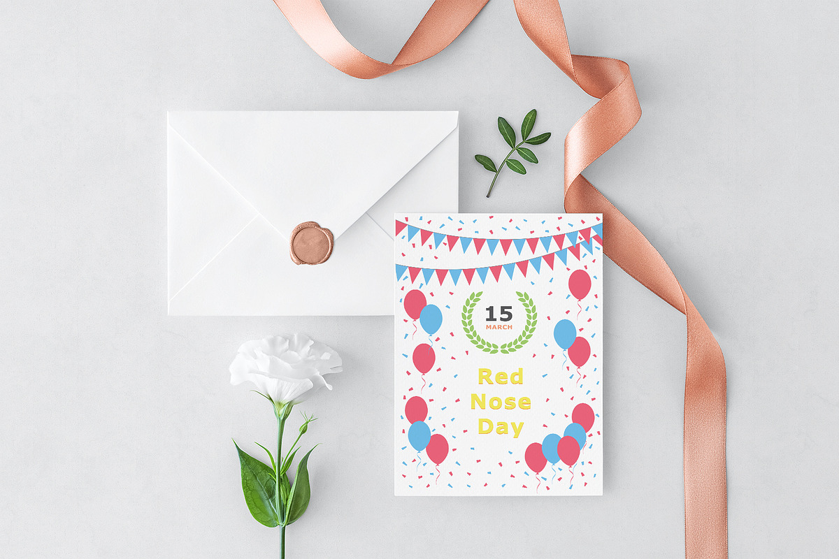 Red Nose Day - March 15, a Business Card Template by Textures & Backgrounds (Photo 2 of 7)