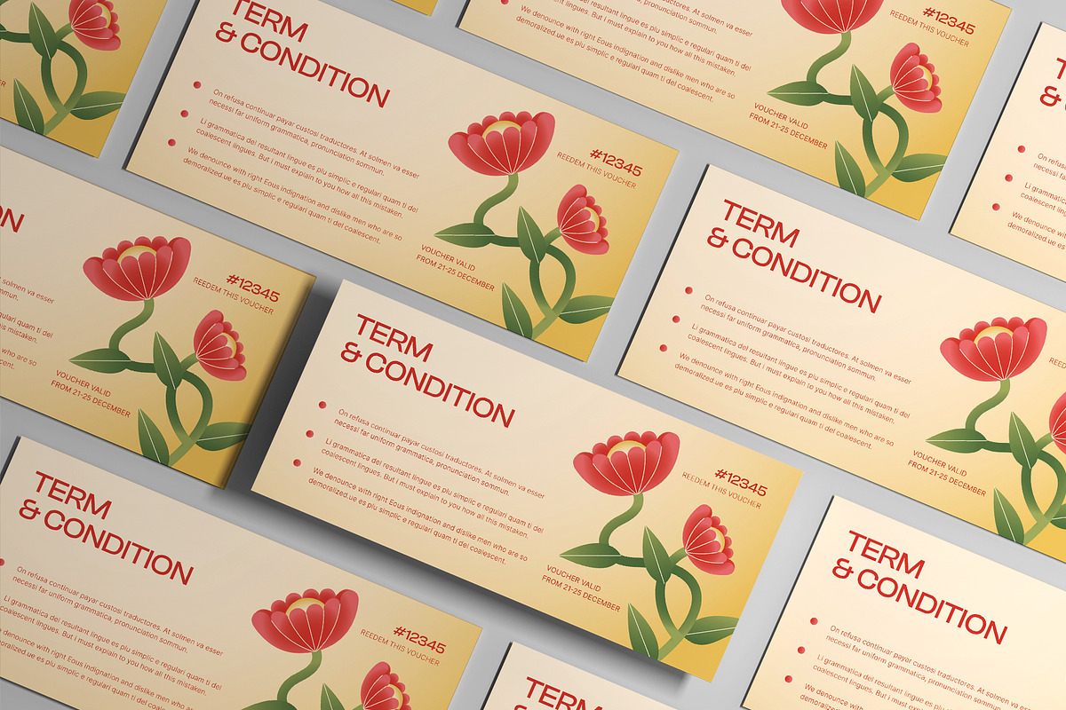 Floral Mothers Day Voucher, a Card Template by Neermana (Photo 4 of 4)