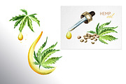 Cannabis. Watercolor collection, a Healthcare Illustration by Daria Ustiugova (Thumbnail 5 of 12)