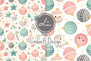 Cute cartoon baubles pattern, a Pattern Graphic by lindoet23 (Thumbnail 1 of 4)