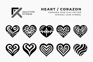 Corazon Icon Vector, an Icon by Akatype Studio