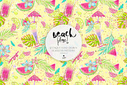 Summer Beach Camper Tropical Pattern, a Pattern Graphic by KaramfilaS (Thumbnail 10 of 16)