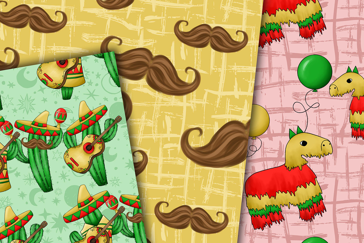 Cinco de Mayo patterns, a Pattern Graphic by DarinaDigital (Photo 5 of 6)