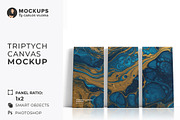 Triptych Canvas Mockup - Ratio 1x2, a Merchandise Mockup by Mockups by Carlos Viloria (Thumbnail 1 of 5)
