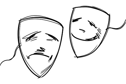 comedycomedy and dra and drama masck