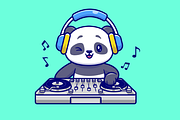 Cute Panda Playing Dj Electronic, an Animal Illustration by Catalyst Labs (Thumbnail 3 of 3)