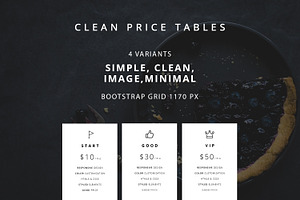 Clean price tables - HTML ver.