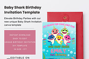 Personalized Baby Shark Invite, an Invitation Template by GlamPartyInvites (Thumbnail 7 of 10)