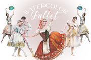 Watercolor Ballet, Dance Clipart Set, a Person Illustration by Kaleriia (Thumbnail 1 of 8)