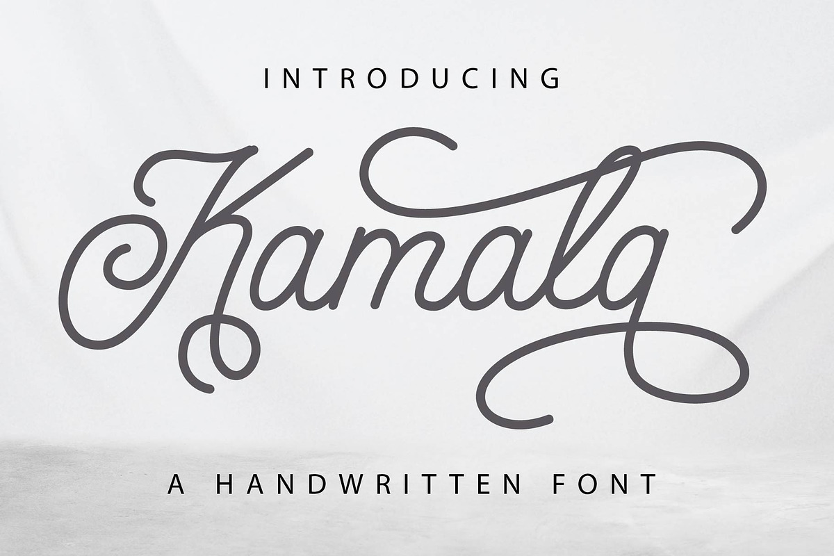 Kamala - Script Font, a Script Font by Densu Creative (Photo 1 of 9)