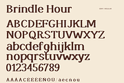 Brindle Hour — Warm Retro Serif, a Serif Font by Colorsfav (Thumbnail 7 of 11)