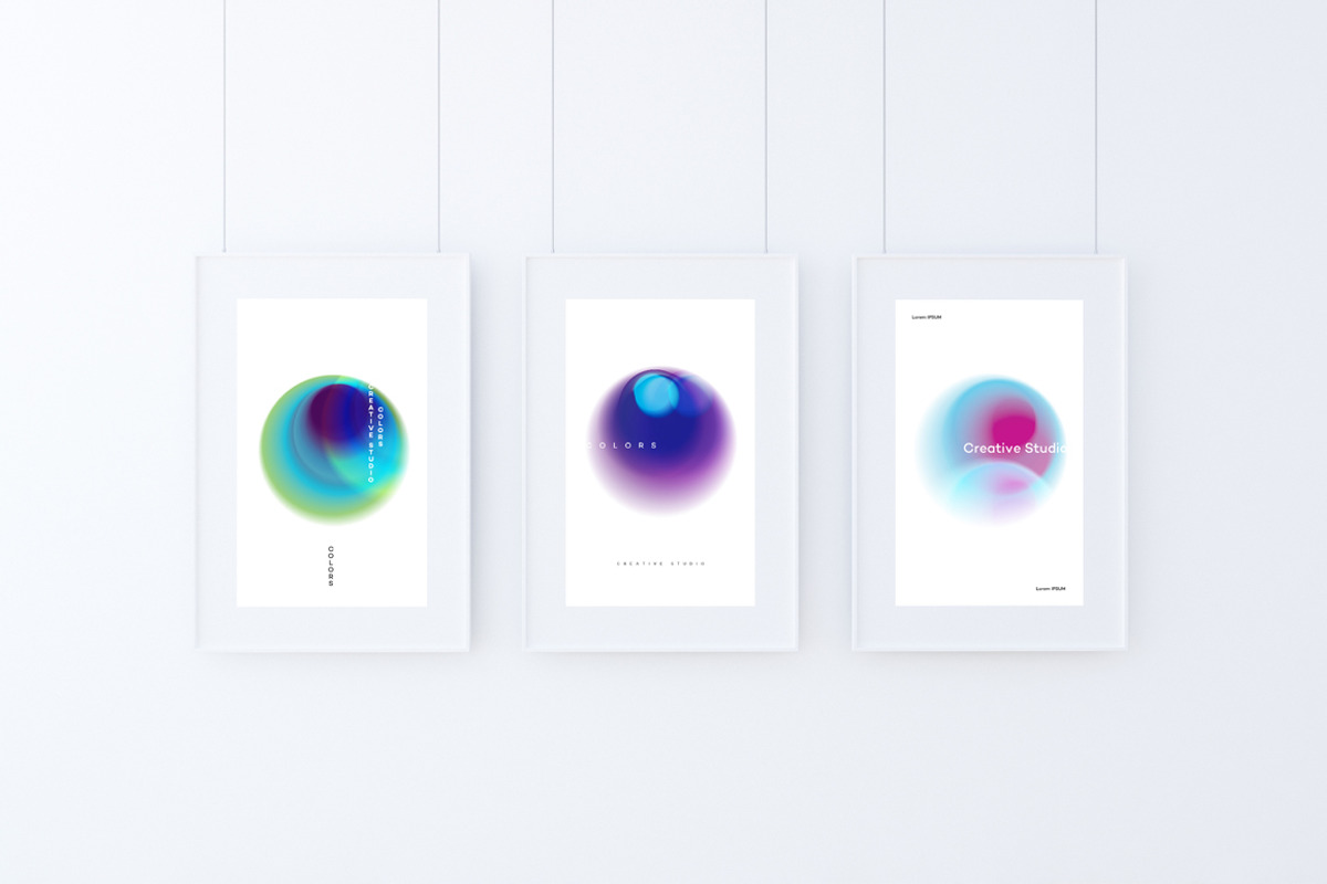 Vibrant gradient blurs, a Texture Graphic by Polar Vectors (Photo 2 of 11)