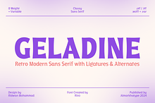Geladine – Fluid Flare Sans