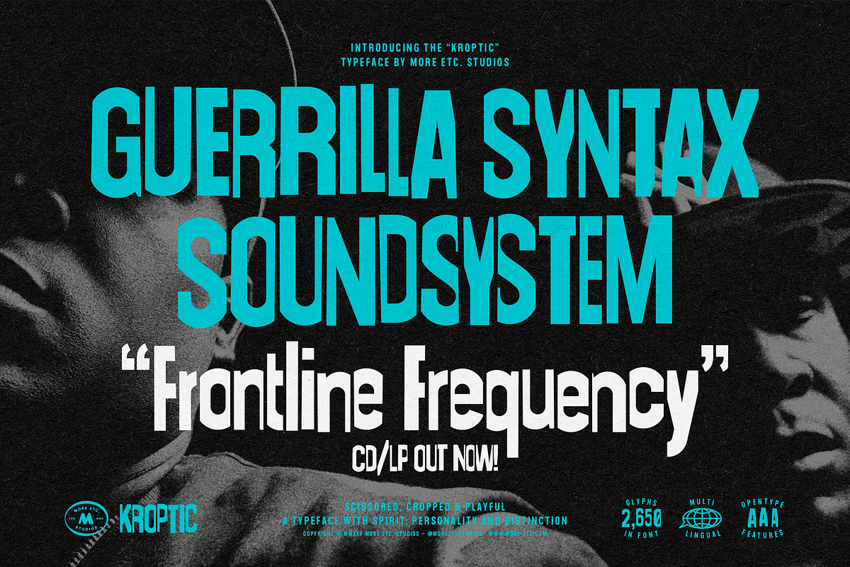 Kroptic – Playful Display Font, a Font by More Etc. Studios (Photo 16 of 16)