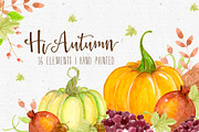 watercolor fall autumn, a Seasonal Illustration by Autumn Breeze (Thumbnail 1 of 3)