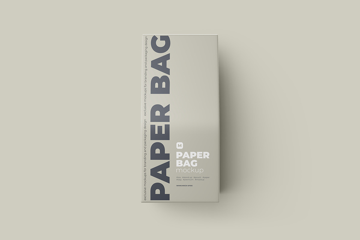 Paper Bag Mockup. Top view, a Packaging Mockup by easymock (Photo 7 of 11)