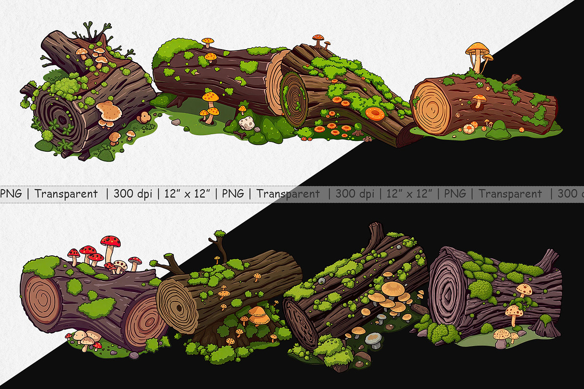 Fallen Log Clipart, a Graphic by Artnoy (Photo 2 of 5)