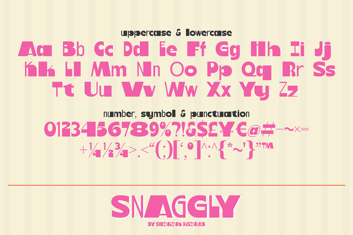 Snaggly, a Sans Serif Font by shineink.designlab (Photo 9 of 10)