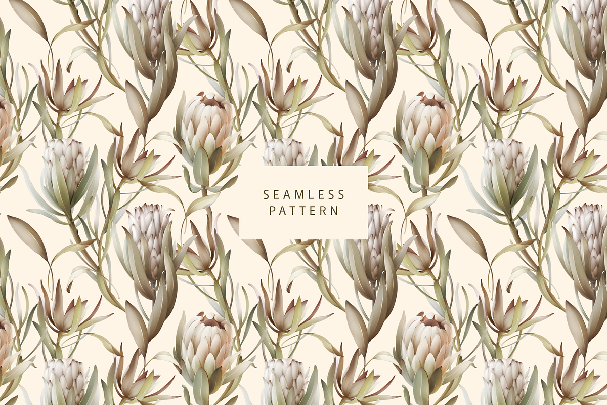 Protea | Seamless pattern, a Pattern Graphic by Karma (Photo 14 of 18)