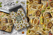 7 Beer Doodle Seamless Patterns Set, a Pattern Graphic by BALABOLKA (Thumbnail 5 of 8)