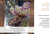 The Dark of Winter Illustration Set, an Animal Illustration by The Dutch Lady Designs (Thumbnail 4 of 7)