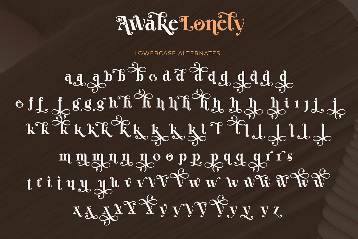 Awake Lonely - Swirl Serif Font, a Serif Font by Airotype (Photo 13 of 14)