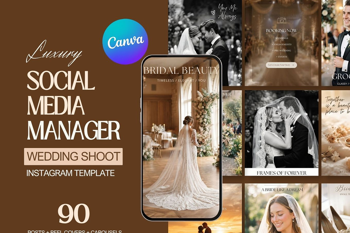 Luxury Wedding Instagram Templates, a Social Media Template by Arslan (Photo 1 of 10)