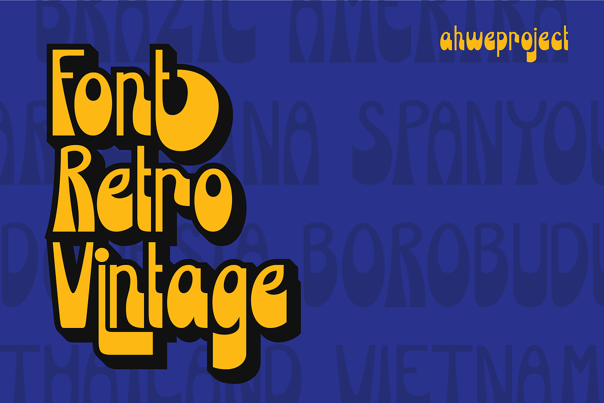 Boldscope - Retro Psychedelic, a Sans Serif Font by ahweproject (Photo 7 of 10)
