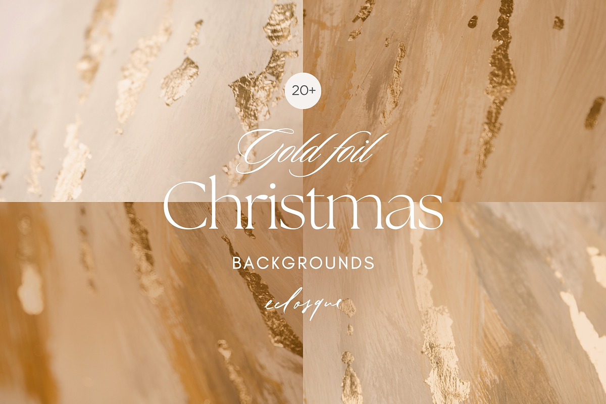 Gold Foil Christmas Backgrounds, a Background Graphic by eclosque (Photo 1 of 25)