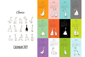 Funny Goose, Calendar 2019 Design