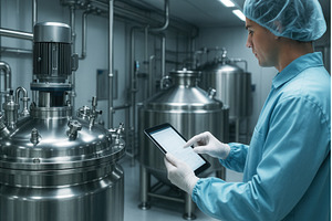 A technician in protective clothing, an Industrial Photo by Sergey Kotenev