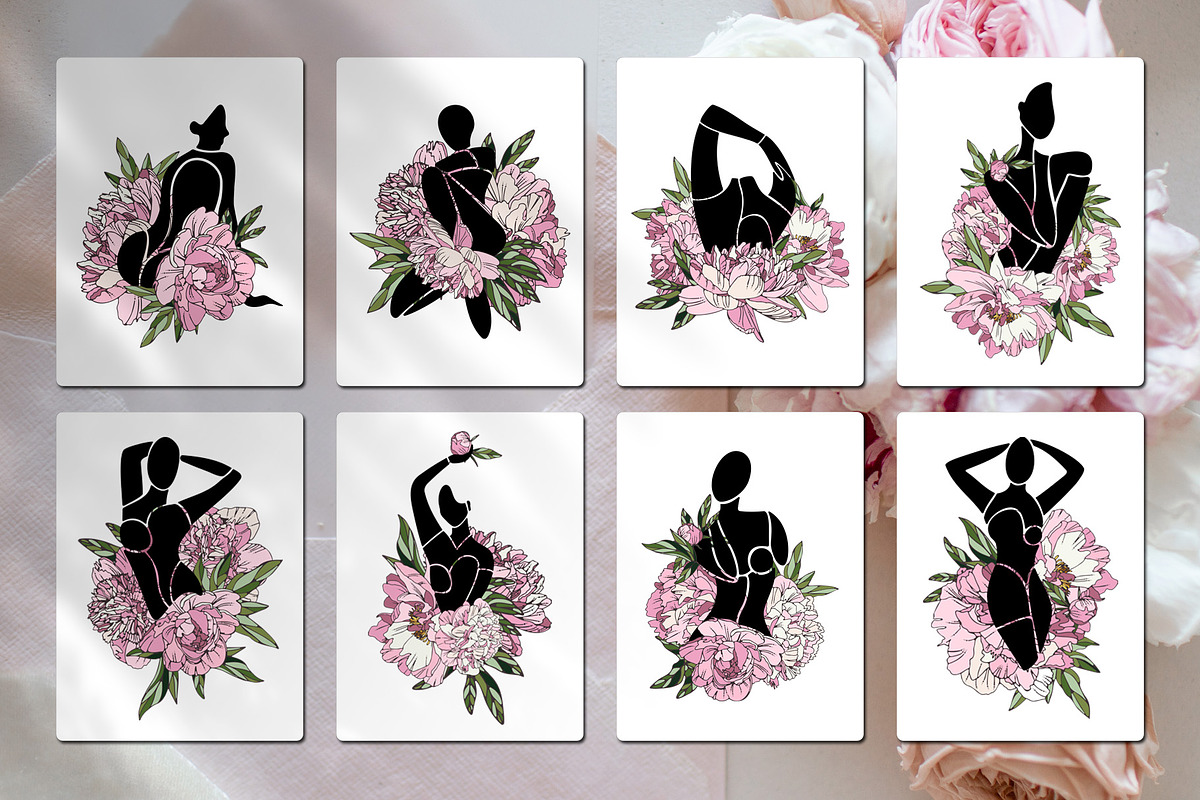Female bodies and line art peonies, an Object Graphic by Vera●Suleimanova (Photo 6 of 17)