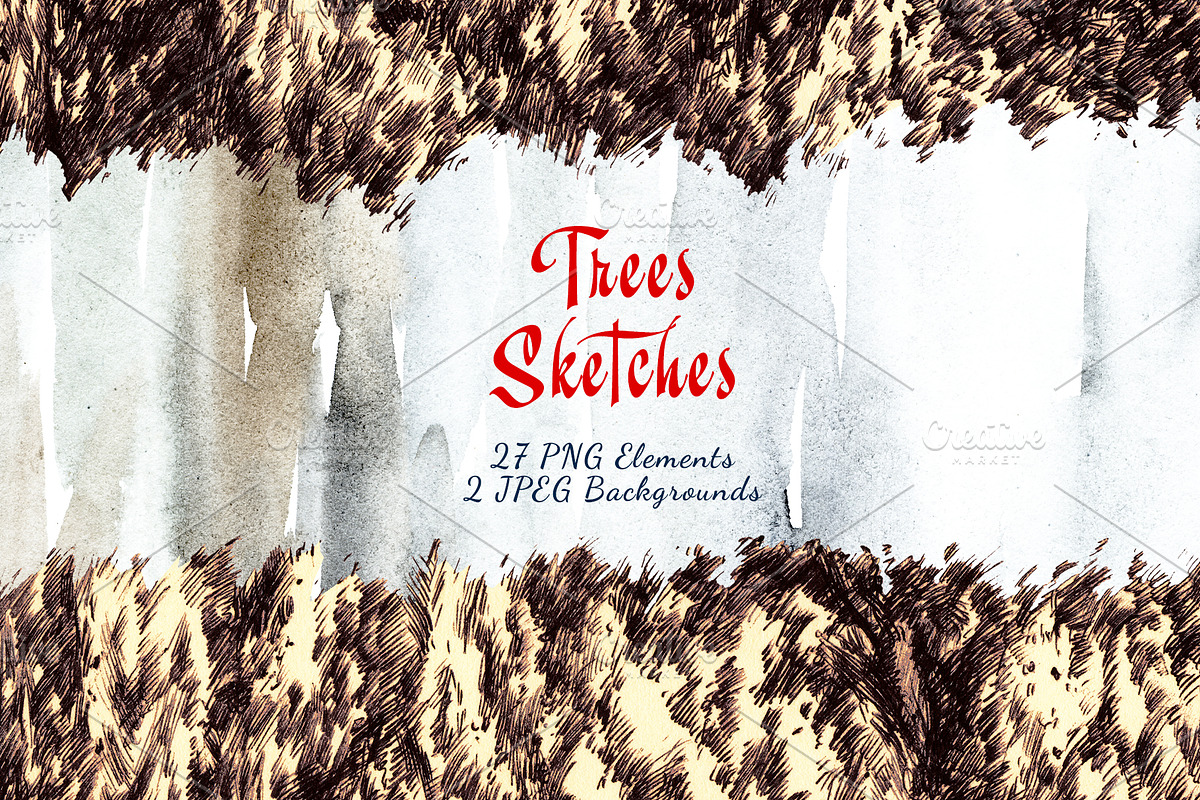 Trees Sketches, an Illustration by Nadiia Hanina (Photo 4 of 5)