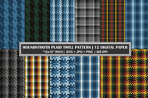 Houndstooth Seamless Pattern Bundle, a Pattern Graphic by Gfx Expert Team