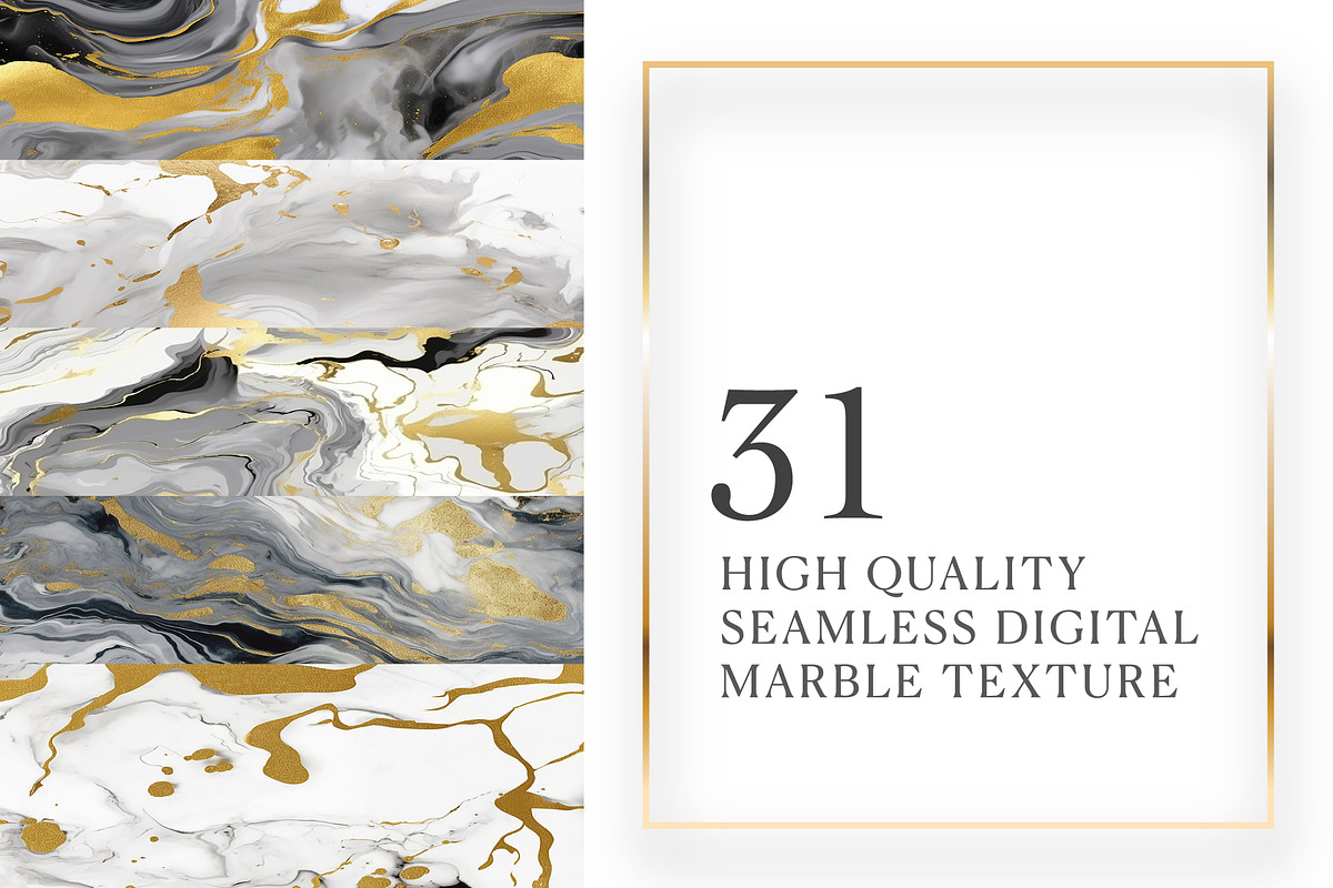 Grey, White and Gold Marble Texture, a Texture Illustration by Amusing Owl (Photo 3 of 4)