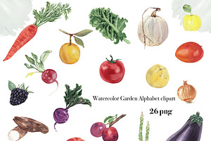 Fruits & Vegetables Garden Alphabet