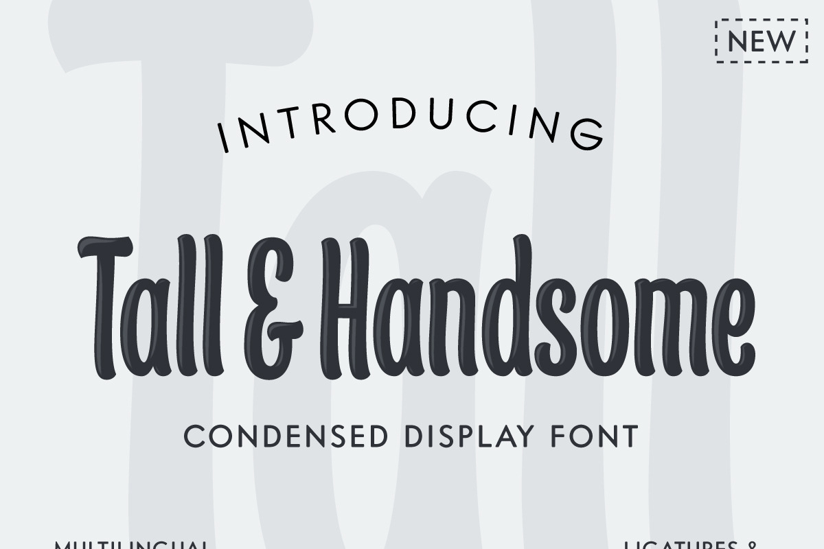 Tall & Handsome - Condensed Display, a Font by Kochev Type (Photo 1 of 9)