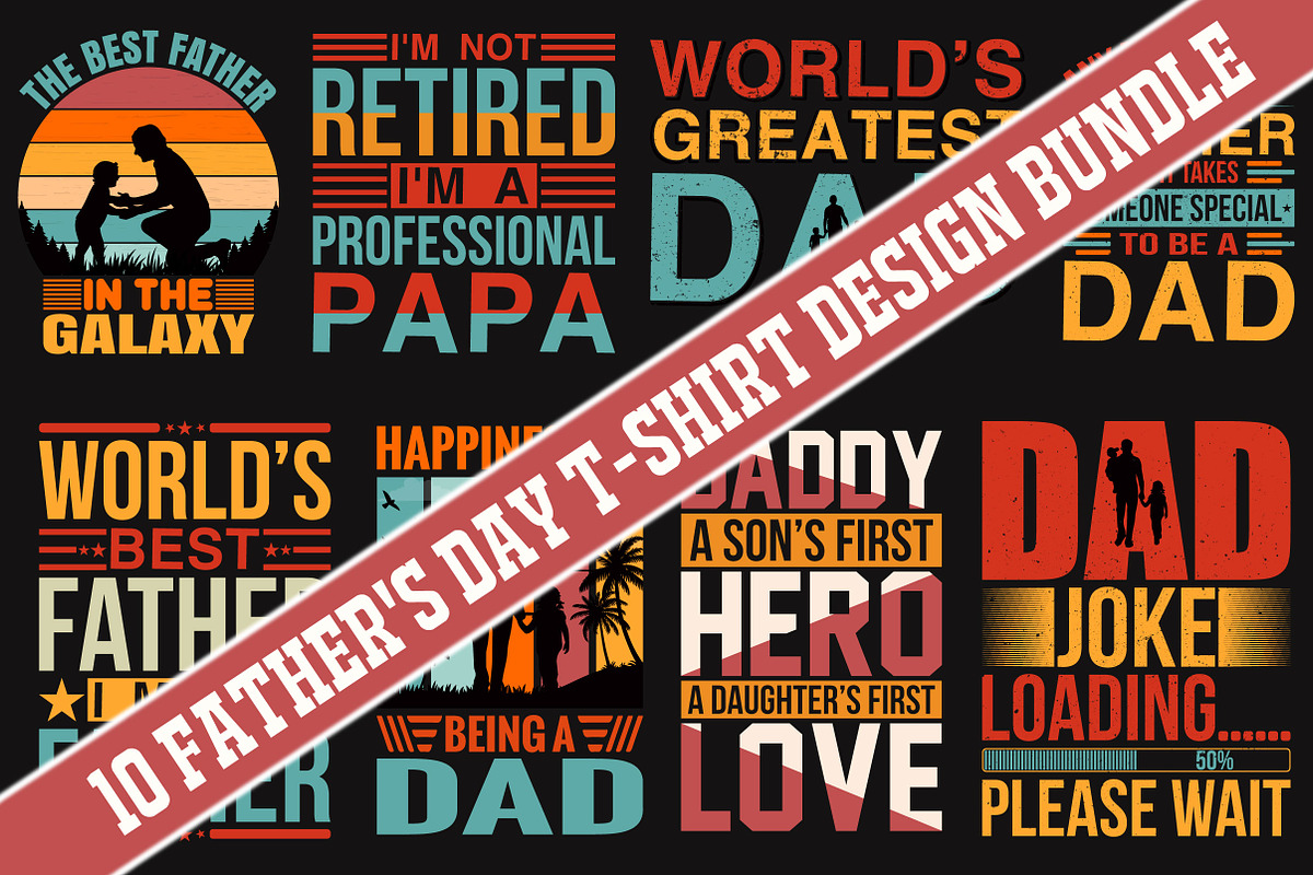 Father's Day T-shirt Design Bundle, a Graphic by Libby Wishes (Photo 1 of 8)