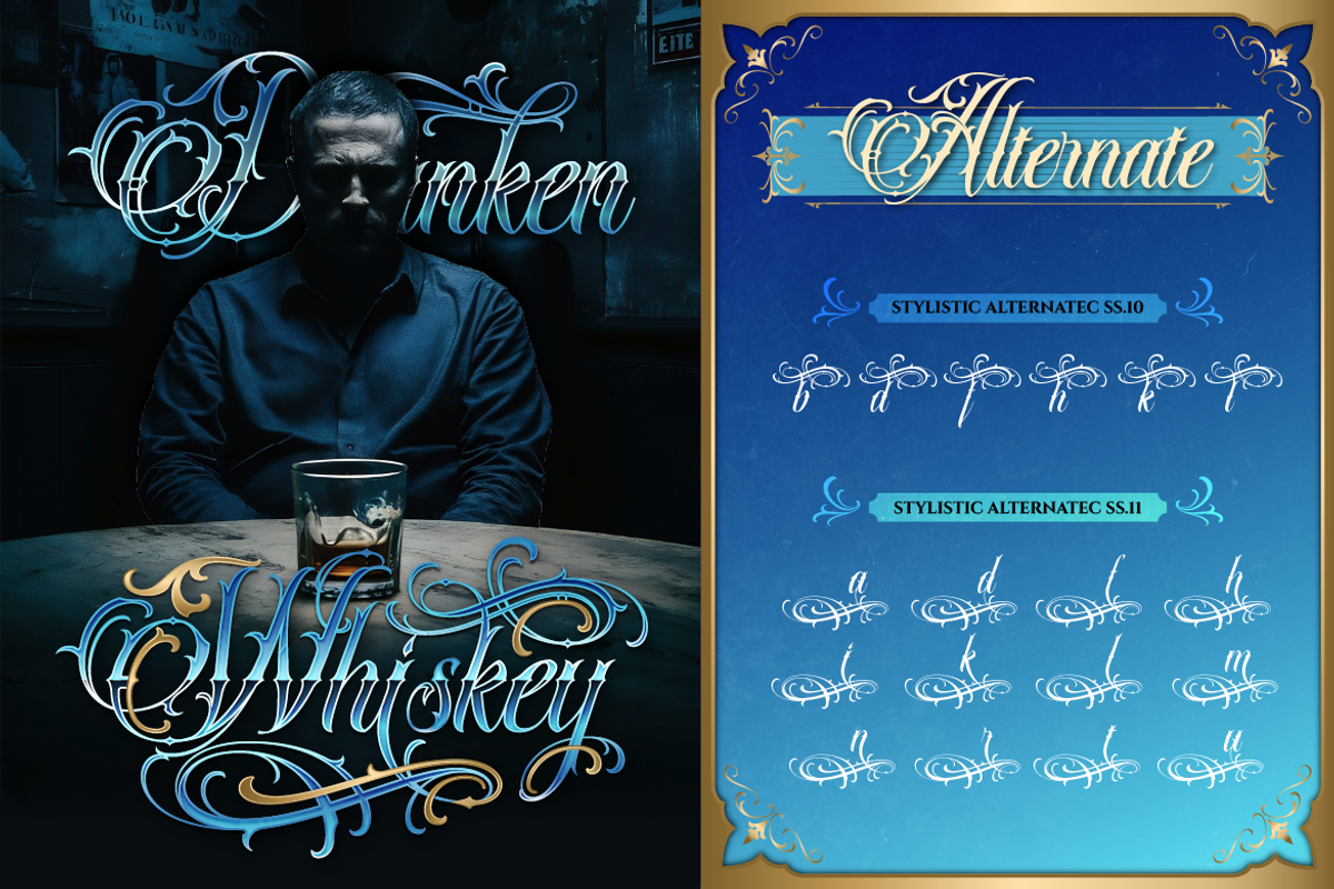 Bethinae, a Blackletter Font by Burntilldead (Photo 4 of 12)
