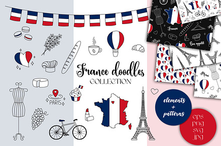 France PNG Clipart & Vector Patterns