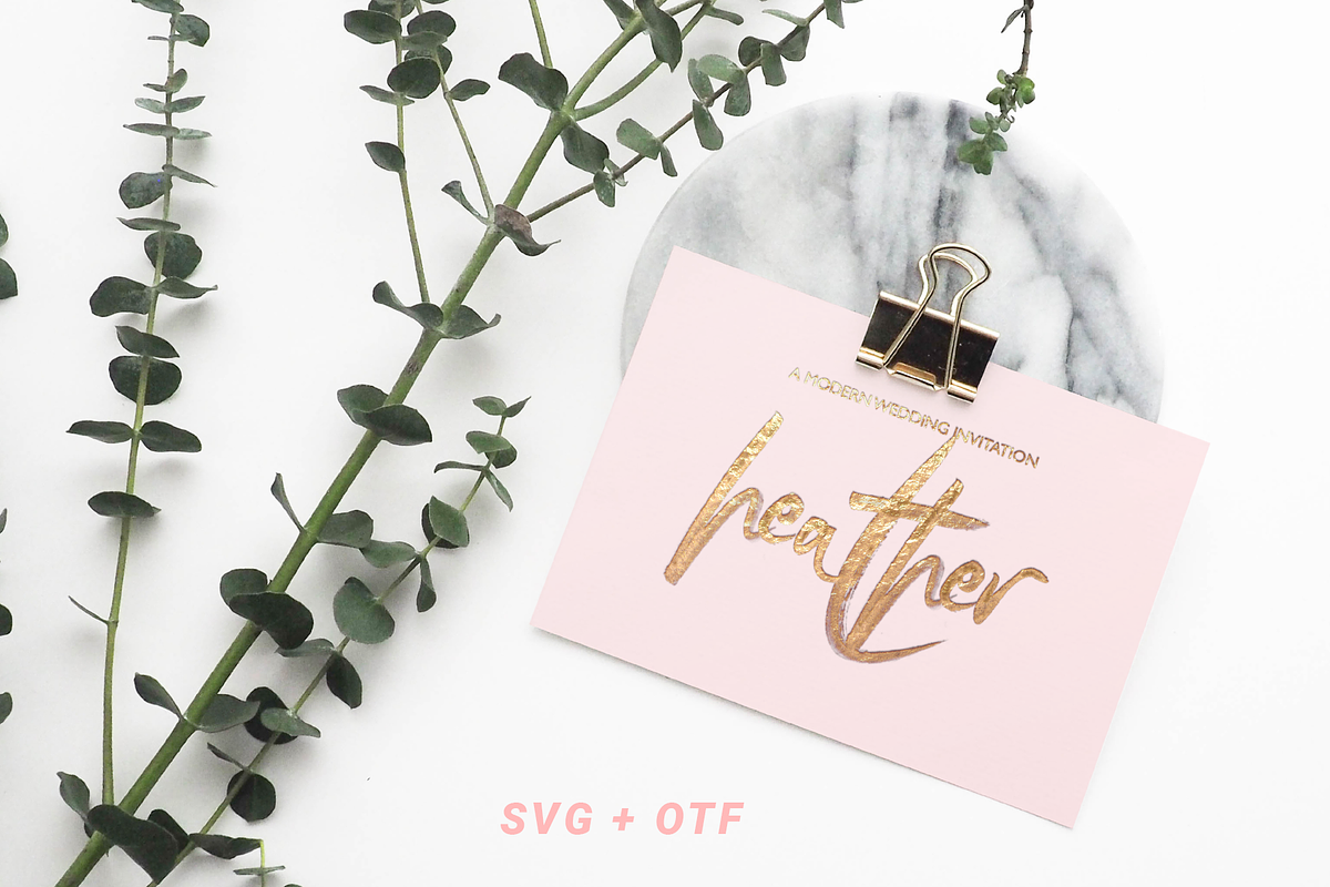 SkyLove SVG Watercolor Font, a Script Font by SilverStag Type Foundry (Photo 3 of 11)