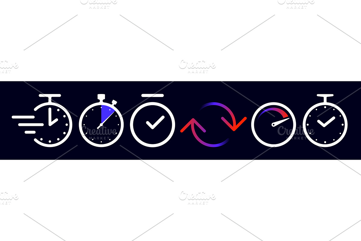 Time. Watch, clock. Quick timer, an Object Illustration by Foxys Graphic