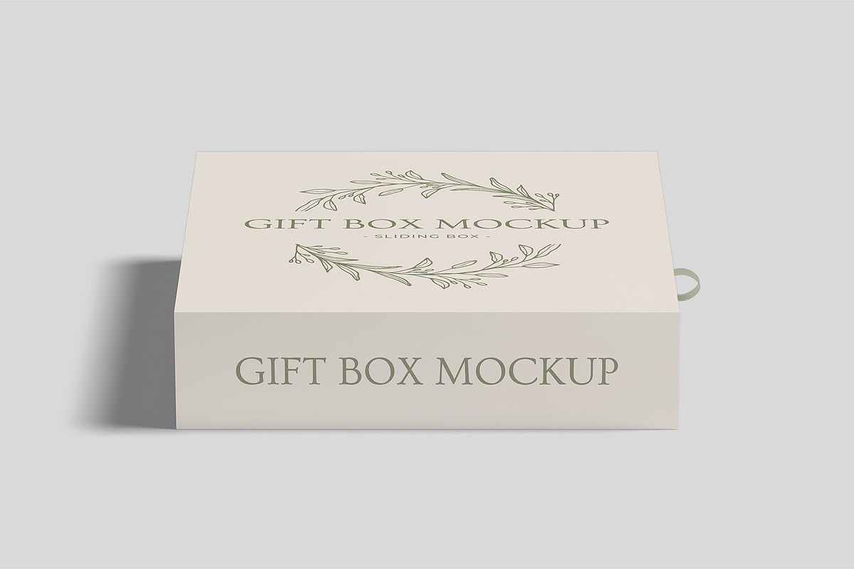 Sliding Gift Box Mockup, a Packaging Mockup by Compositing Studio (Photo 6 of 21)