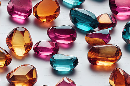 Natural Gemstones Seamless Pattern
